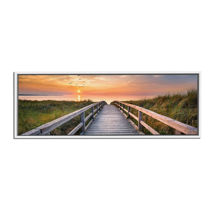 Leinwandbild-Strandspaziergang-Wandkunst