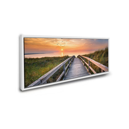 Leinwandbild-Strandspaziergang-Wandkunst