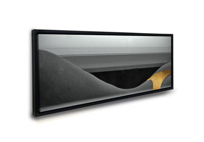 Wall Art Black and Gold Curves Canvas - Fine Art -