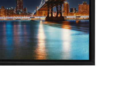 Große Leinwand-Wandkunst – NYC Mond-Skyline – Gedruckt auf Leinwand