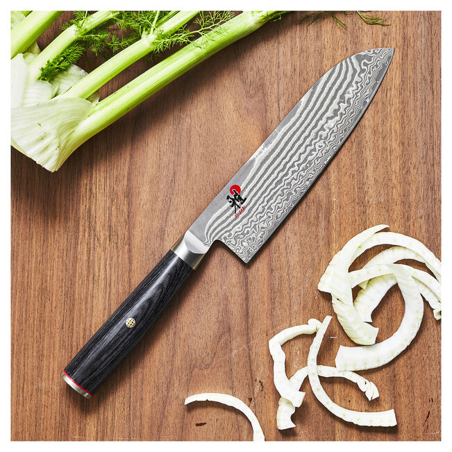 Miyabi Kaizen II 5000FCD Santokumesser 18 cm – FC61 Kern, Damaszener Stahl