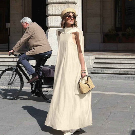 Women’s Summer Maxi Dress – Elegant Sleeveless A-Line Beach Vacation Outfit