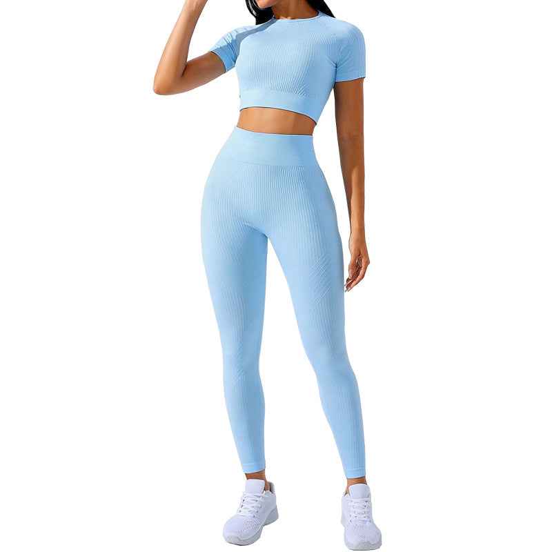 Women’s High-Waisted Yoga Workout Set – 2-Piece Sports Bra & Leggings Activewear Outfit