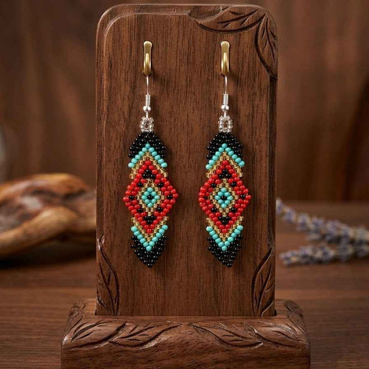 Soul Feather Earrings  Red