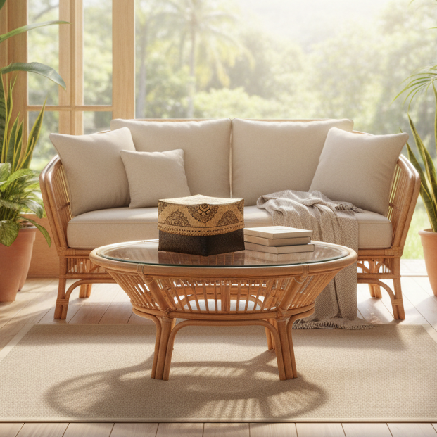 Black Henna Rattan Box