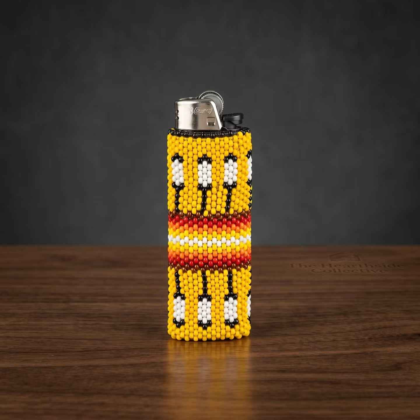 Feathers Beaded Lighter Case