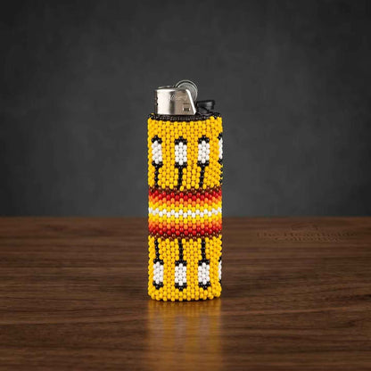 Feathers Beaded Lighter Case