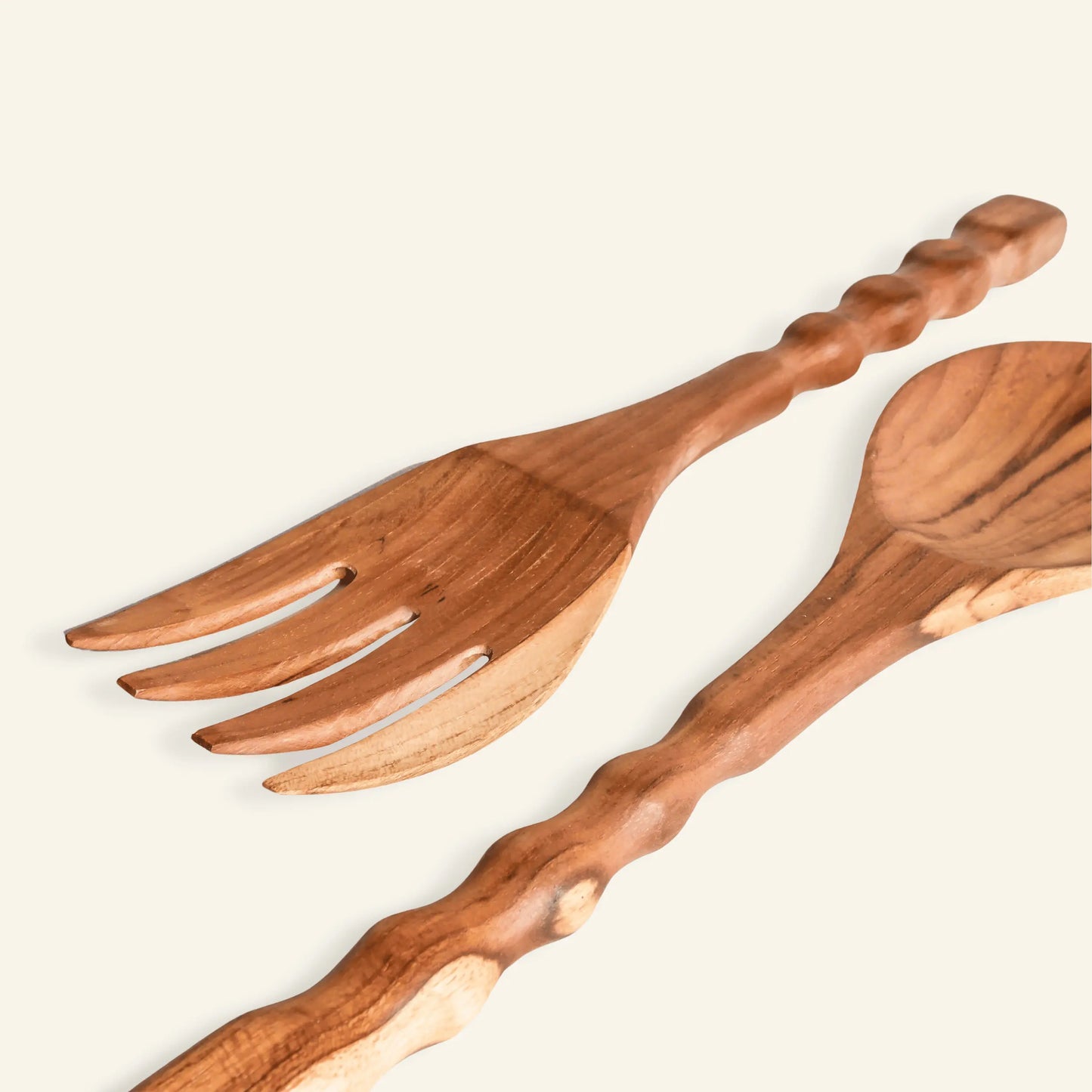 Besteckset aus Holz (Gabel und Löffel)