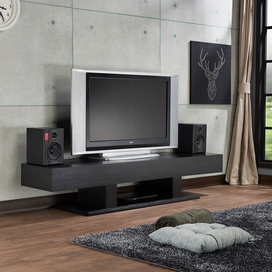 Phantom Modern Storage TV Stand - Black