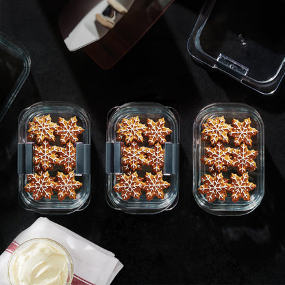 Rubbermaid Brilliance Glass Food Storage Containers, Set of 9 Food Containers with Lids (18 Pieces Total), BPA Free and Leak Proof 🍁 All In One Marketplace Canada