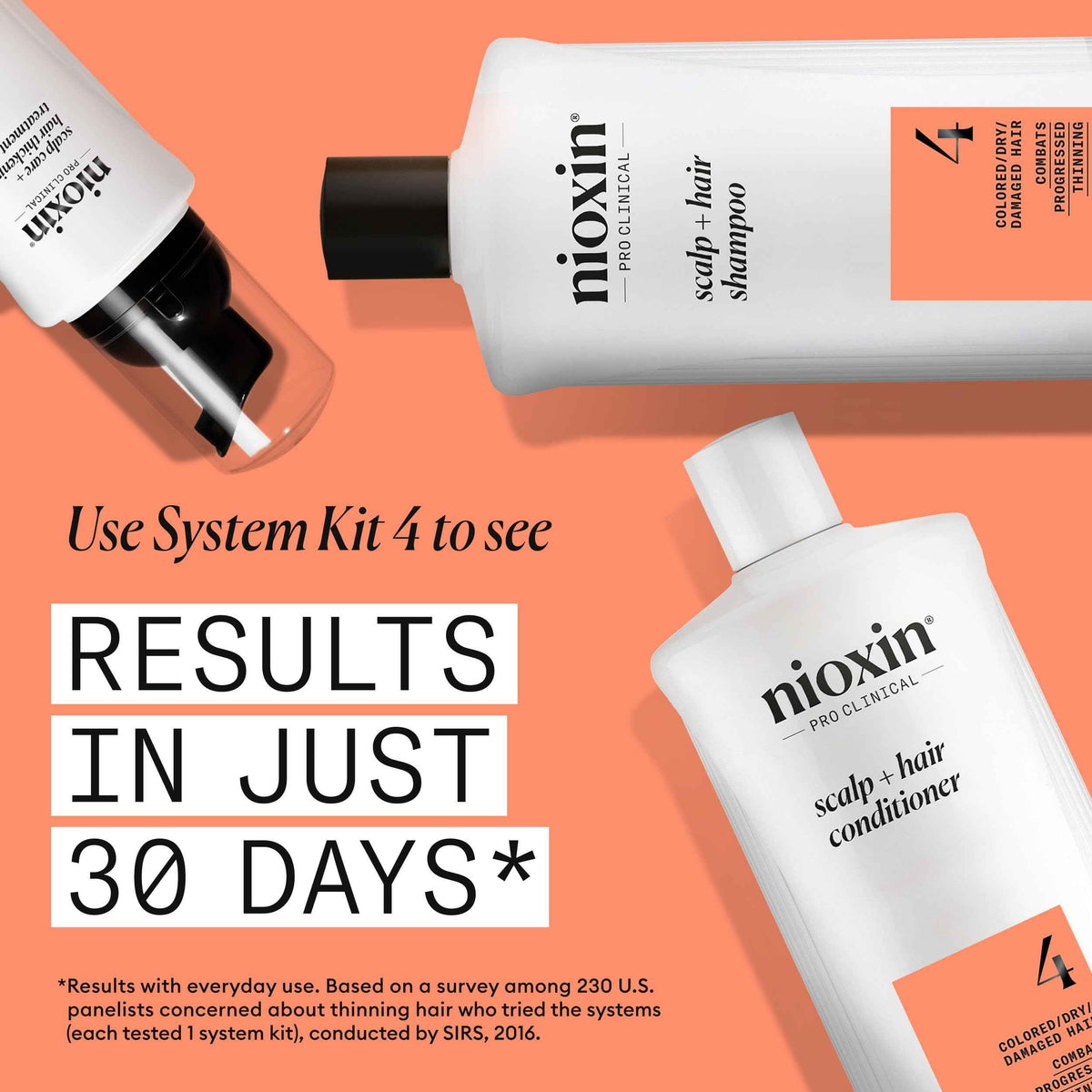 Nioxin System 4 Scalp + Hair Shampoo - Hair Thickening Shampoo For Damaged Hair with Progressed Thinning, 16.9 fl oz (Packaging May Vary) 🍁 All In One Marketplace Canada