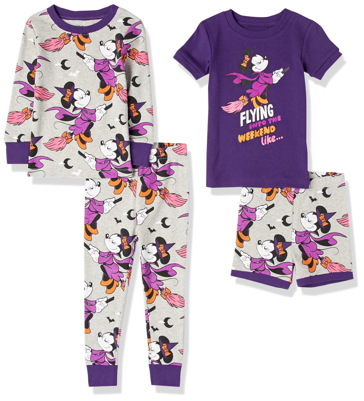 Disney | Marvel | Star Wars Toddler Girls' Pajama Set, Minnie/Halloween, 2T