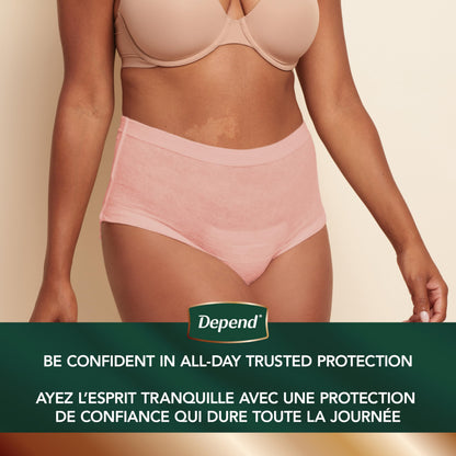 Depend Silhouette Adult Incontinence Underwear for Women, Maximum Absorbency, Medium, Pink, 22 Count 🍁 All In One Marketplace Canada