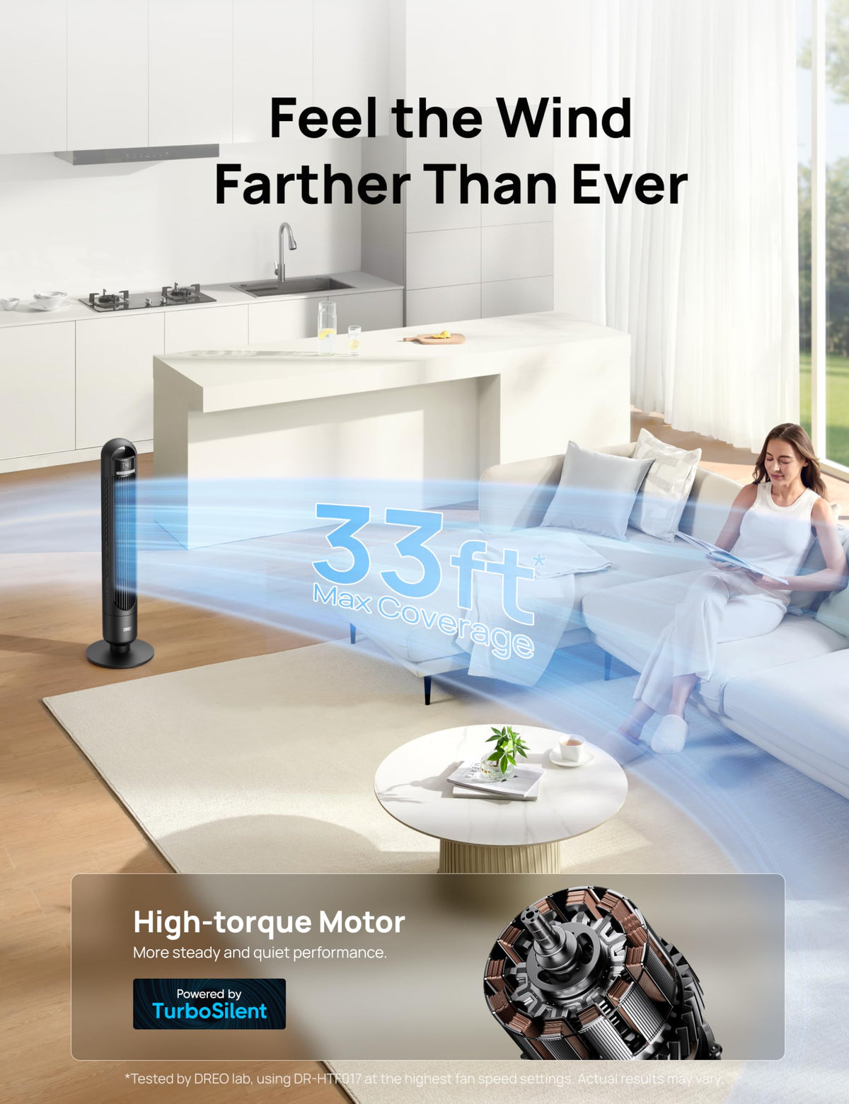 DREO Smart Tower Fan for Bedroom, 90° Oscillating Standing Fans for Room with 4 Speeds, 4 Modes, 25dB Quiet for Sleep, 25ft/s Velocity, 8H Timer, Remote/App/Voice Control for Living Room, Office, Home 🍁 All In One Marketplace Canada