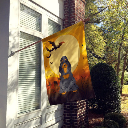 Caroline's Treasures BB4359CHF Halloween Cocker Spaniel Black Tan Flag Canvas House Size, Large, Multicolor