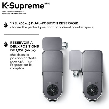 Keurig K-Supreme Single Serve K-Cup Pod Coffee Maker, With MultiStream Technology, Grey, 17.913in x 7.047in x 14.409in 🍁 All In One Marketplace Canada