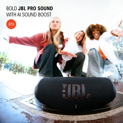 JBL Charge 6 - Portable Waterproof & Drop-Proof Bluetooth Speaker, Bold Pro Sound with AI Sound Boost, 28Hrs of Playtime, Built-in powerbank & Comes with a Sturdy/Removable Carrying Strap (White) 🍁 All In One Marketplace Canada