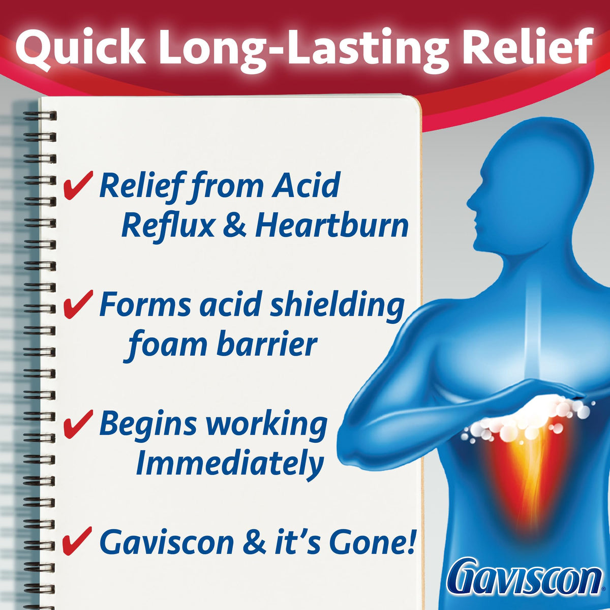 Gaviscon Extra Strength Tablets - 120 Count - Chewable Foaming Antacid Tablets for Day and Night Heartburn Relief, Acid Reflux and GERD Relief, Fruit Blend - Free of Aluminum, Lactose and Gluten 🍁 All In One Marketplace Canada