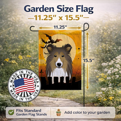 Caroline's Treasures BB1800GF Halloween Sheltie Flag Garden Size, Small, Multicolor