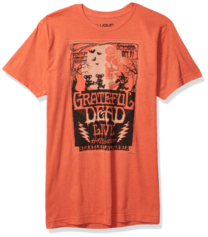 Liquid Blue Unisex-Adult Standard Grateful Dead Berkeley Moon Live Halloween Ss Tee, Orange, XX-Large