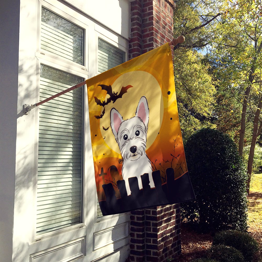Caroline's Treasures BB1784CHF Halloween Westie Canvas House Size Flag, Multicolor, Large