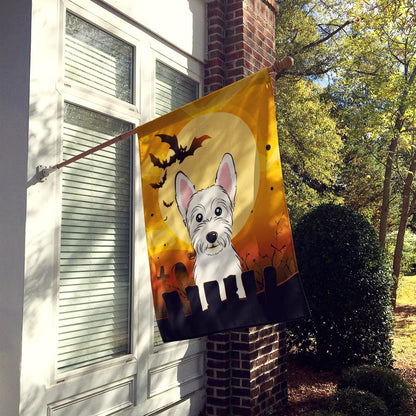 Caroline's Treasures BB1784CHF Halloween Westie Canvas House Size Flag, Multicolor, Large