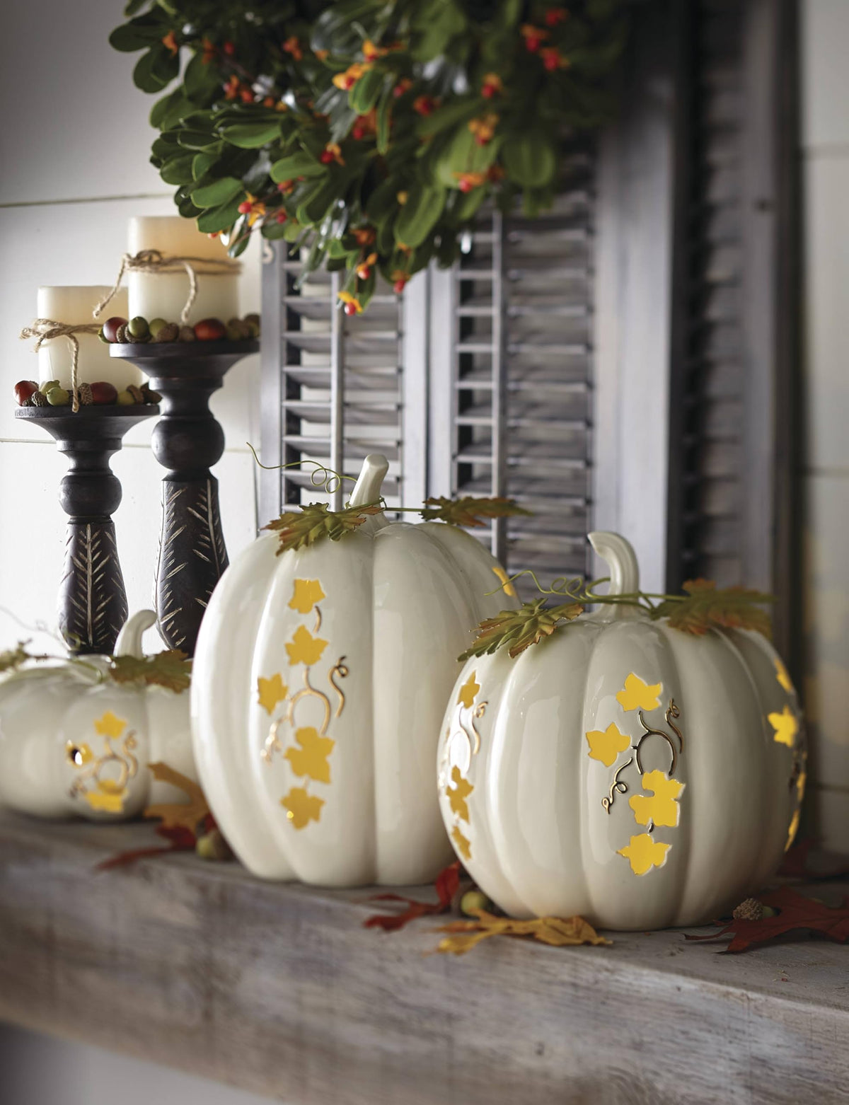 Lenox Harvest Lighted Pumpkin Small Halloween Centerpiece