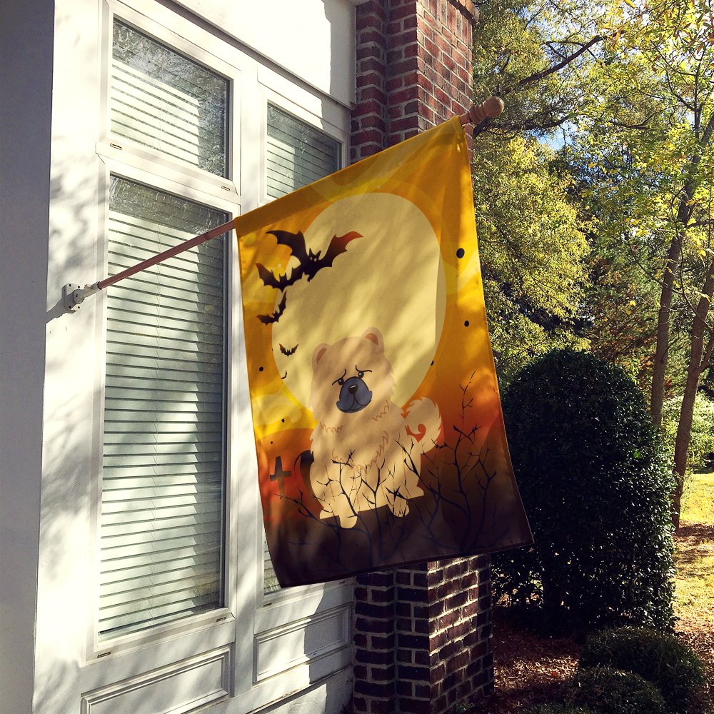 Caroline's Treasures BB4410CHF Halloween Chow Chow Cream Canvas House Size Flag, Large, Multicolor