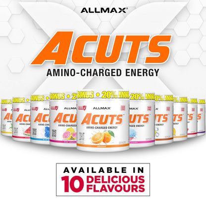 ALLMAX ACUTS Amino Energy Powder with Amino Acids Supplement, Watermelon, 36 Servings, Caffeine, Green Coffee Extract, 2000 mg Taurine, L-Carnitine, Sugar Free, Gluten & Dye Free, Amino Acid Drink 🍁 All In One Marketplace Canada
