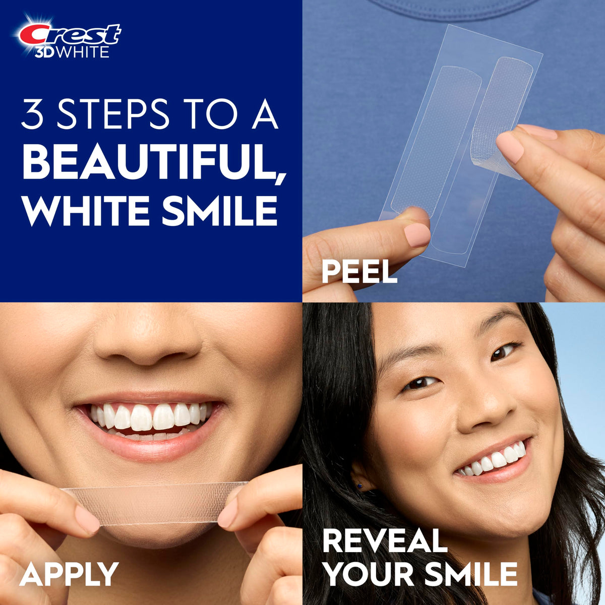 Crest 3D Whitestrips 1-Hour Express At-home Teeth Whitening Kit, 10 Treatments, 12 Levels Whiter for Fast Whitening 🍁 All In One Marketplace Canada