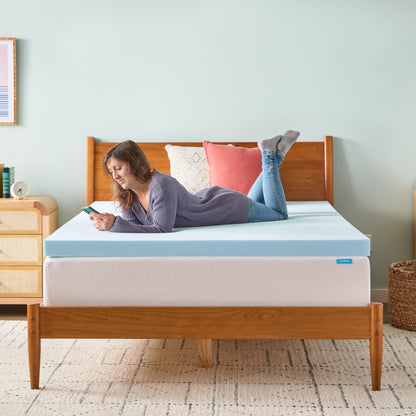Linenspa 3 Inch Memory Foam Mattress Topper, Gel Infused King Mattress Topper, CertiPUR-US Certified 🍁 All In One Marketplace Canada