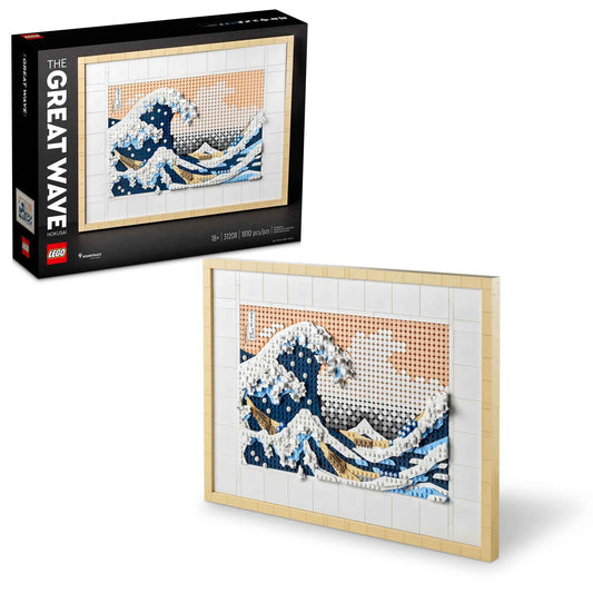 LEGO Art Hokusai – The Great Wave, 3D Japanese Wall Art, Framed Ocean Canvas Picture for Home or Office Décor, Creative DIY Activity, Arts & Crafts Kit, Hobbies for Adults, 31208 🍁 All In One Marketplace Canada