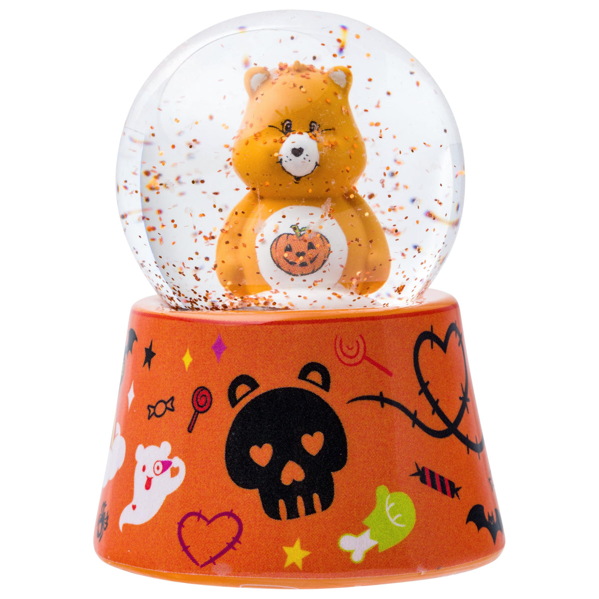 Silver Buffalo Care Bears Halloween Boxed Light Up Snow Globe Featuring Trick or Sweet Bear, 45mm