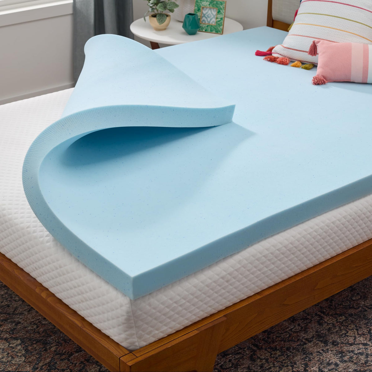 Linenspa 3 Inch Memory Foam Mattress Topper, Gel Infused King Mattress Topper, CertiPUR-US Certified 🍁 All In One Marketplace Canada
