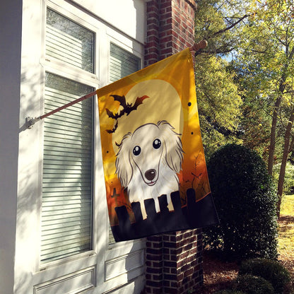Caroline's Treasures BB1770CHF Halloween Longhair Creme Dachshund Canvas House Size Flag, Multicolor, Large