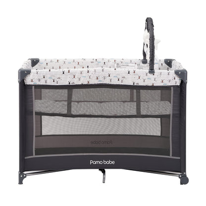 Pamo Babe Portable Baby Playpen, Lightweight Travel Playard with Mattress and Wheels (Rabbit) 🍁 All In One Marketplace Canada