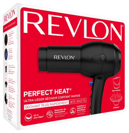 Revlon RV544FBLK Advanced Ionic Technology™ Hair Dryer with Diffuser, Powerful, Ionic Hair Dryer with Concentrator, Quick Dry, Lightweight, 2 Heat/ Speed Settings, Less Frizz, Shiny and Smooth Hair, Black 🍁 All In One Marketplace Canada