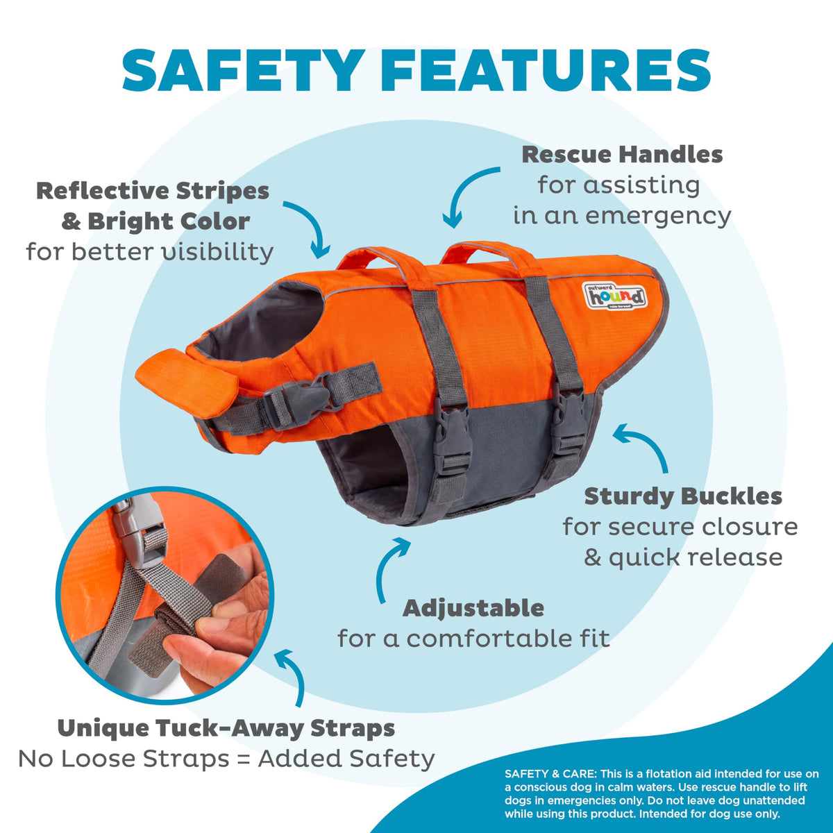 Outward Hound Granby Splash Orange Dog Life Jacket, Large 🍁 All In One Marketplace Canada