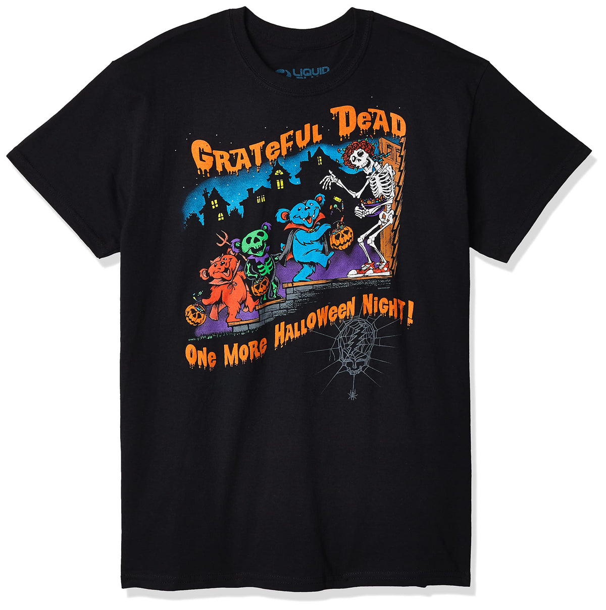 Liquid Blue Grateful Dead One More Halloween Night T-Shirt, Black, Small