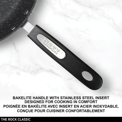 Starfrit The Rock 2.8L (3Qt) Non-Stick Saucepan - Durable Forged Aluminum - Oven Safe - PFOA Free - Easy to Clean - Black 🍁 All In One Marketplace Canada