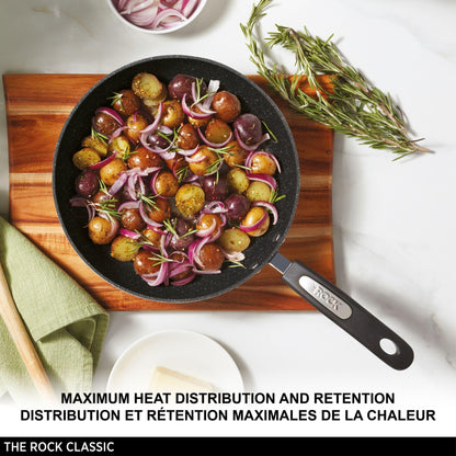 Starfrit The Rock 26cm (10") Non-Stick Multi Pan - Tawa - Durable Forged Aluminum - Oven Safe - PFOA Free - Easy to Clean - Black 🍁 All In One Marketplace Canada