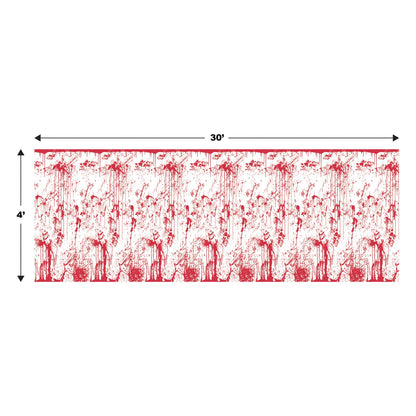 Beistle Bloody Wall Backdrop, 4-Feet by 30-Feet