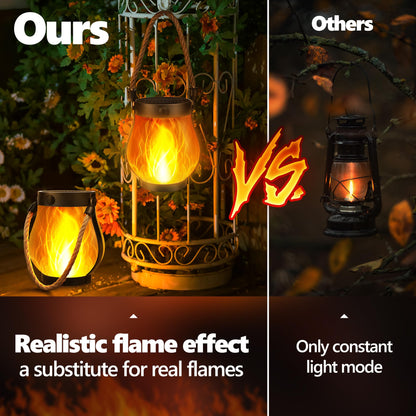 iBaycon 2 Pack Gen2 Solar Lantern Lights USB Ultra-Real Flame, Warm White 🍁 All In One Marketplace Canada
