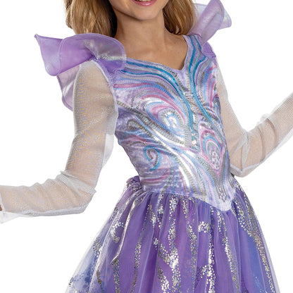 Wicked Glinda Deluxe For Good Costume, Official Movie Halloween Outfit for Kids, Girls Size (4-6x)