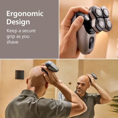 Philips Head Shaver Pro 7000 Series - Skull Shaver For Men and Women, 360° Flexing Head & ComfortCut Blades for Clean Shave, Gentle on Skin, Model HS7980/28 🍁 All In One Marketplace Canada