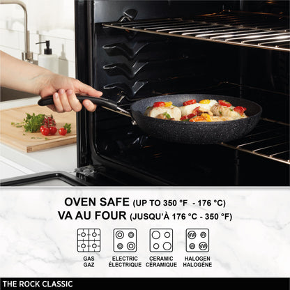 Starfrit The Rock 2.8L (3Qt) Non-Stick Saucepan - Durable Forged Aluminum - Oven Safe - PFOA Free - Easy to Clean - Black 🍁 All In One Marketplace Canada