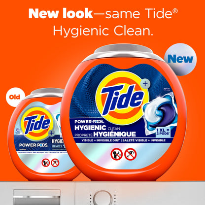 Tide Hygienic Clean Power PODS Laundry Detergent Pacs, Original Scent, 63 Count, Removes Visible and Invisible Dirt, laundry soap detergent pacs 🍁 All In One Marketplace Canada