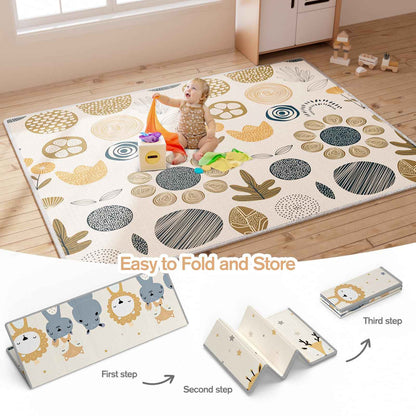 mloong Baby Play Mat, 71x59x0.4 Large Thick Playmat, Folding Portable Waterproof Reversible Double-Sided Crawling Mat, Baby Floor Mat for Infants and Toddlers, Easy to Clean (71x59x0.4in-Star) 🍁 All In One Marketplace Canada