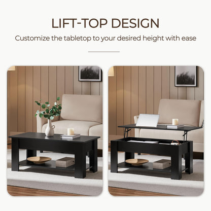 Yaheetech Coffee Table with Storage, Lift Top, 98cm L, Black 🍁 All In One Marketplace Canada