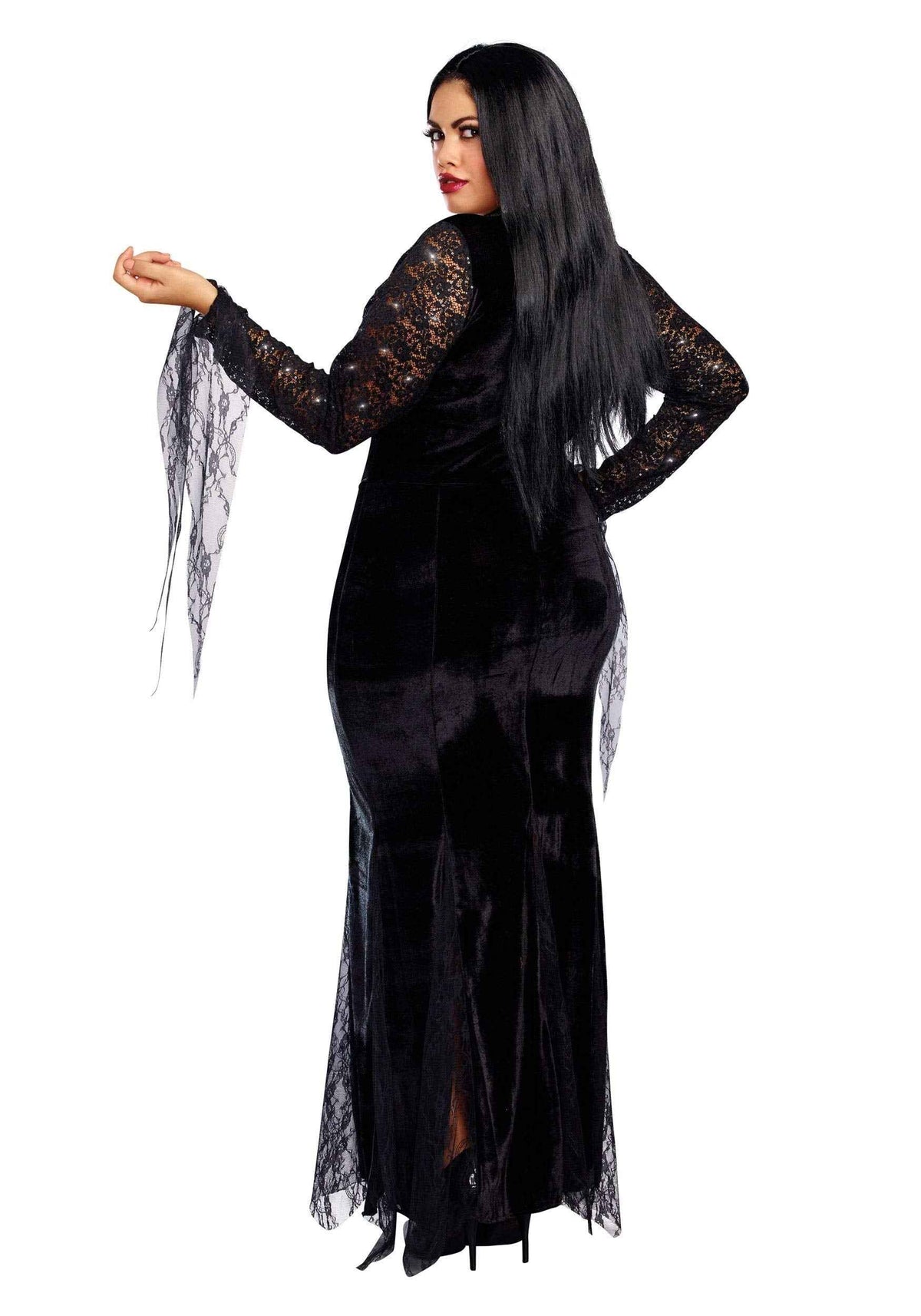Dreamgirl Womens Plus Size Morticia Costume, Adult Frightfully Beautiful Halloween Costume 3X